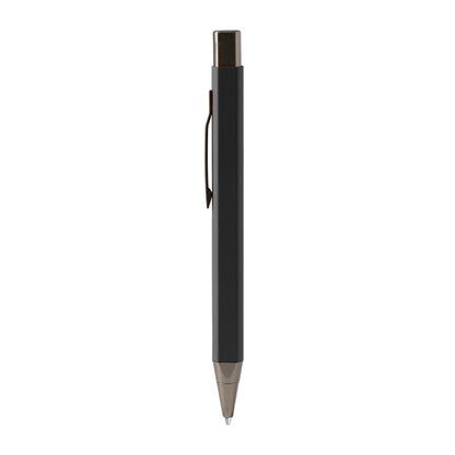 Stamina Lester recycled aluminium ball pen in black, ready for laser engraving