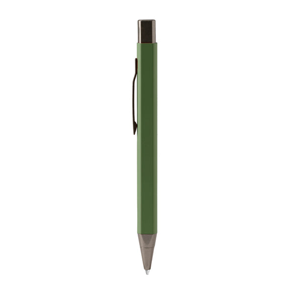 Stamina Lester recycled aluminium ball pen in dark green, ready for laser engraving