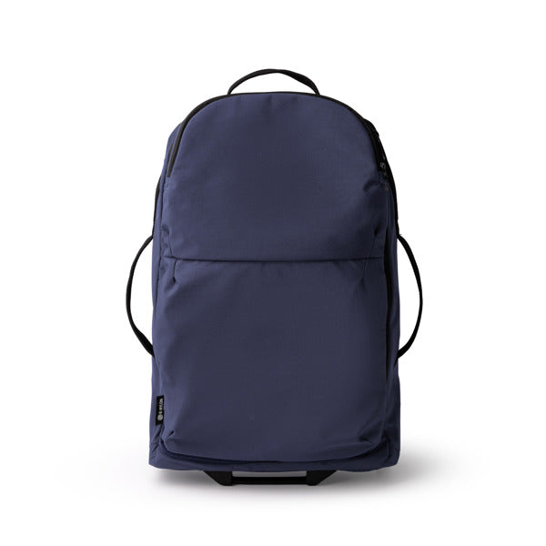 Stamina Milfik 250T recycled nylon suitcase in navy blue, ready for logo printing