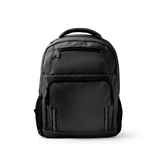 Stamina Conely 300D RPET backpack in black, ready for logo printing