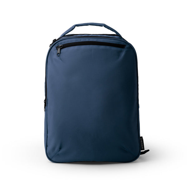 Stamina Gravel 300D recycled RPET ripstop backpack in navy blue, ready for logo printing