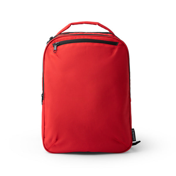 Stamina Gravel 300D recycled RPET ripstop backpack in red, ready for logo printing