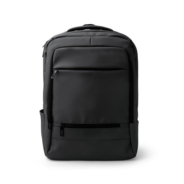 Stamina Dairax PU leather backpack in black, ready for logo printing