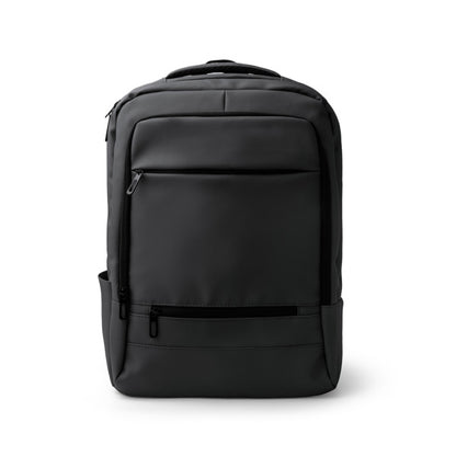 Stamina Dairax PU leather backpack in black, ready for logo printing