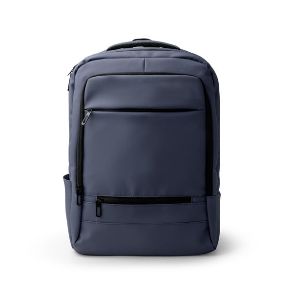 Stamina Dairax PU leather backpack in navy blue, ready for logo printing