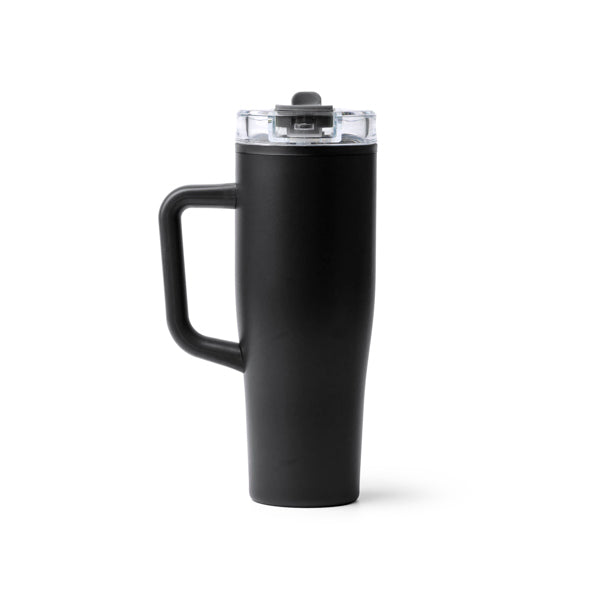 Stamina Mansel stainless steel thermal mug 900 ml in black, ready for laser engraving