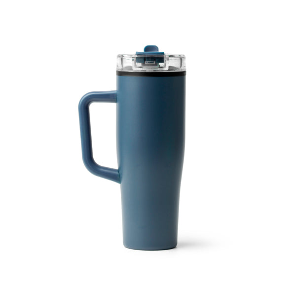 Stamina Mansel stainless steel thermal mug 900 ml in navy blue, ready for laser engraving