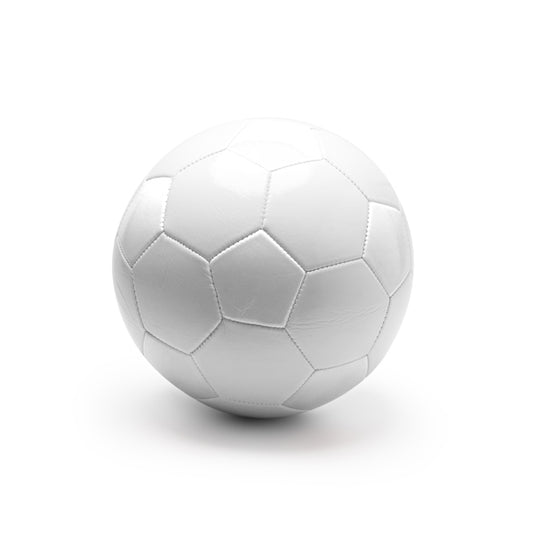 Stamina Tuchel imitation leather ball in white, ready for logo printing