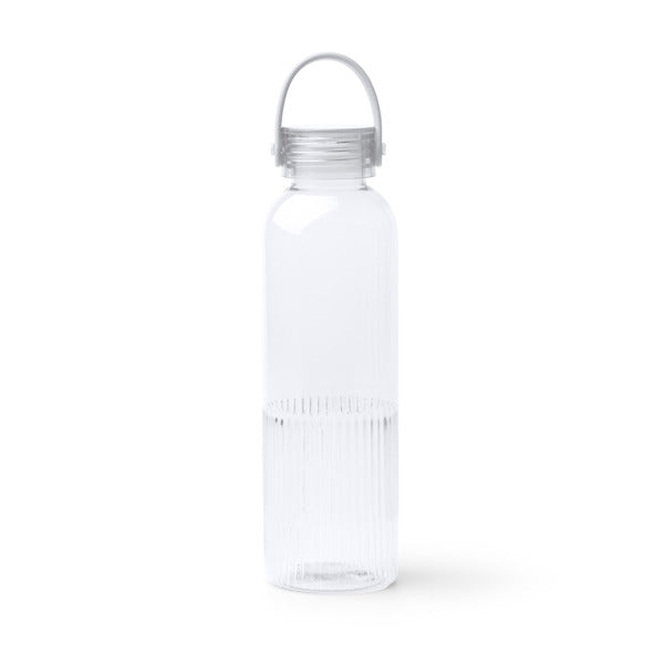 Stamina Stripe RPET bottle 550 ml in transparent, ready for logo printing