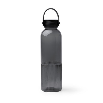 Stamina Stripe RPET bottle 550 ml in black, ready for logo printing