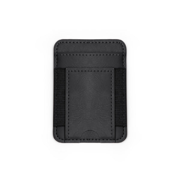 Stamina Muglix PU card holder in black, ready for logo printing