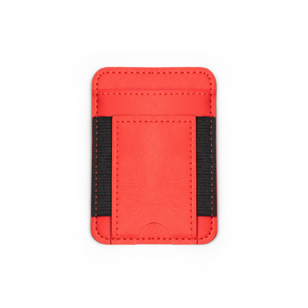 Stamina Muglix PU card holder in red, ready for logo printing