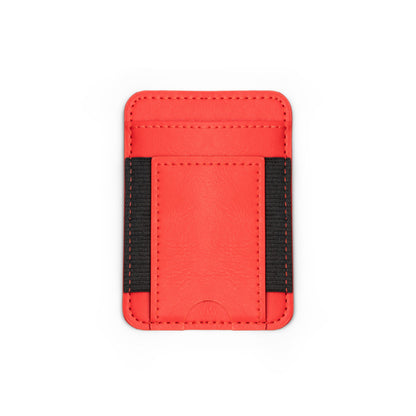 Stamina Muglix PU card holder in red, ready for logo printing
