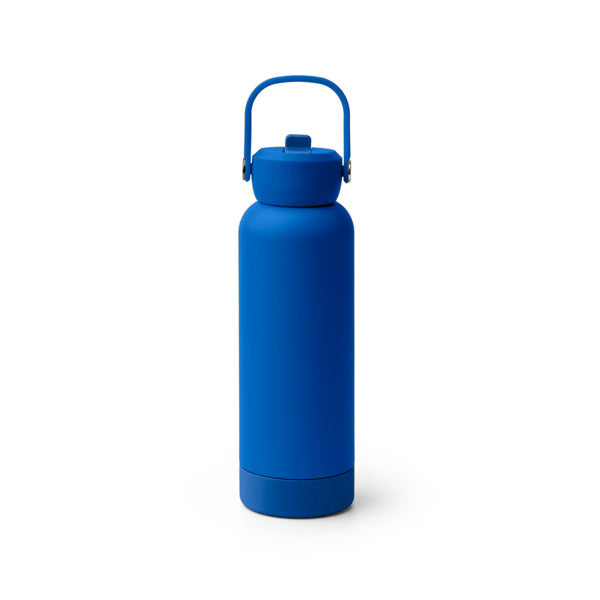 Stamina Midgar recycled steel vacuum flask with straw 730 ml in royal blue, ready for laser engraving