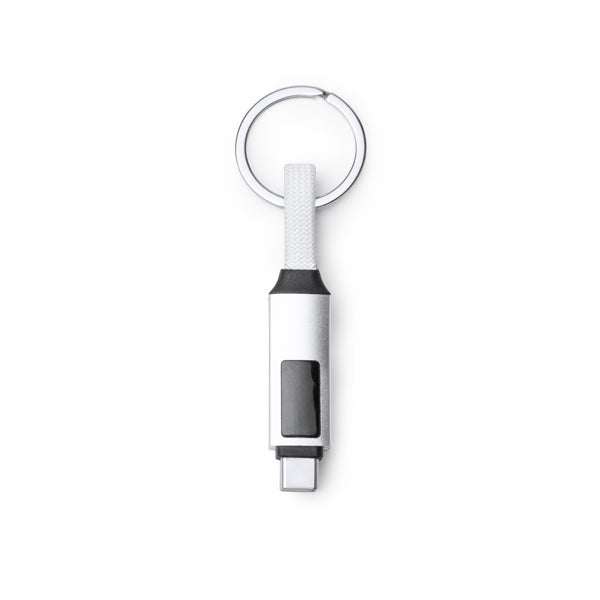 Stamina Pernik aluminium charging cable in grey, ready for laser engraving