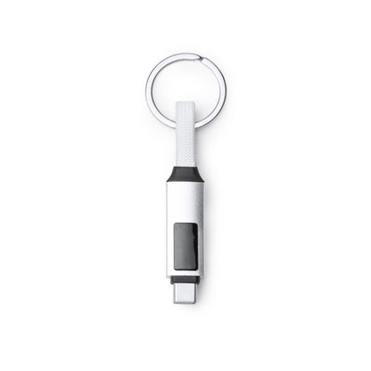 Stamina Pernik aluminium charging cable in grey, ready for laser engraving