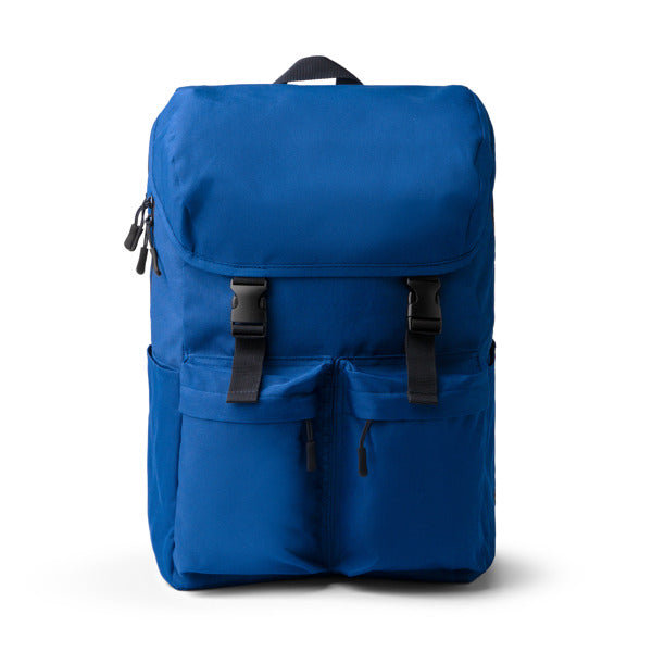 Stamina Nipons 600D recycled RPET polyester backpack in royal blue, ready for logo printing