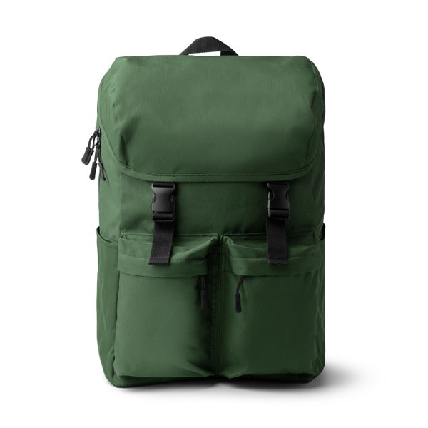 Stamina Nipons 600D recycled RPET polyester backpack in dark green, ready for logo printing