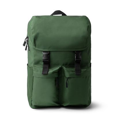 Stamina Nipons 600D recycled RPET polyester backpack in dark green, ready for logo printing