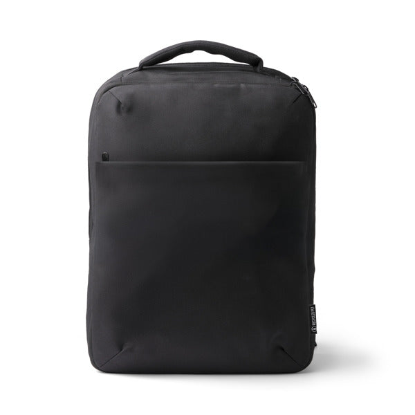 Stamina Soufler 900D recycled RPET polyester backpack in black, ready for logo printing