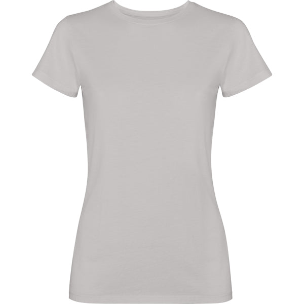 Roly Fiyi women's T-shirt in stone grey wash, ready for logo printing or embroidery