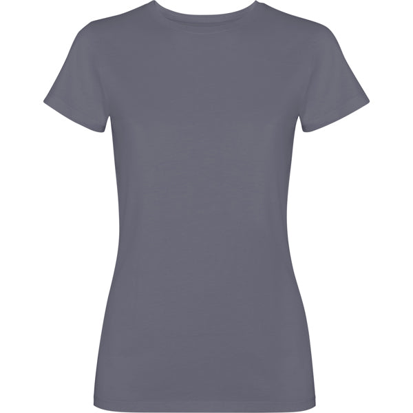 Roly Fiyi women's T-shirt in sky grey wash, ready for logo printing or embroidery