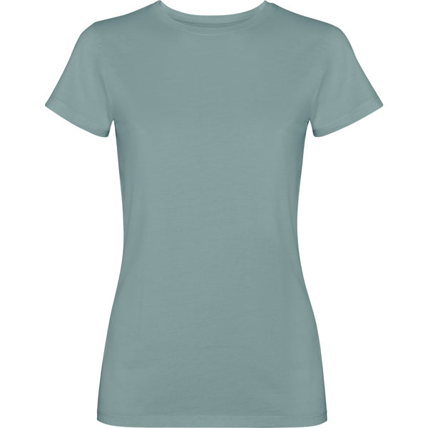 Roly Fiyi women's T-shirt in duck green wash, ready for logo printing or embroidery