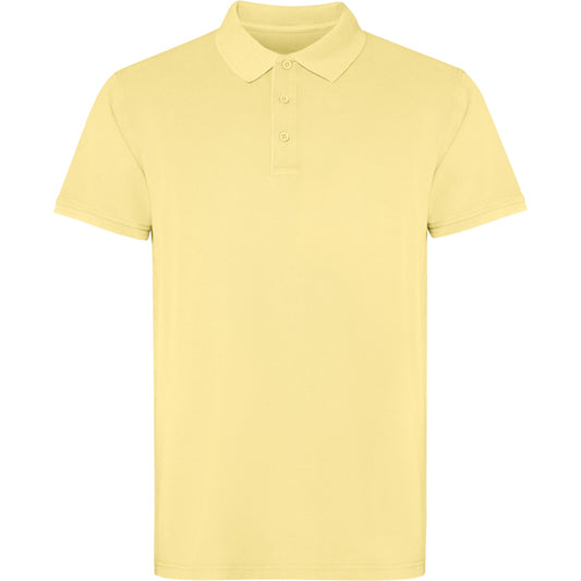 Roly Cobain unisex polo shirt in sweet yellow wash, ready for logo printing or embroidery