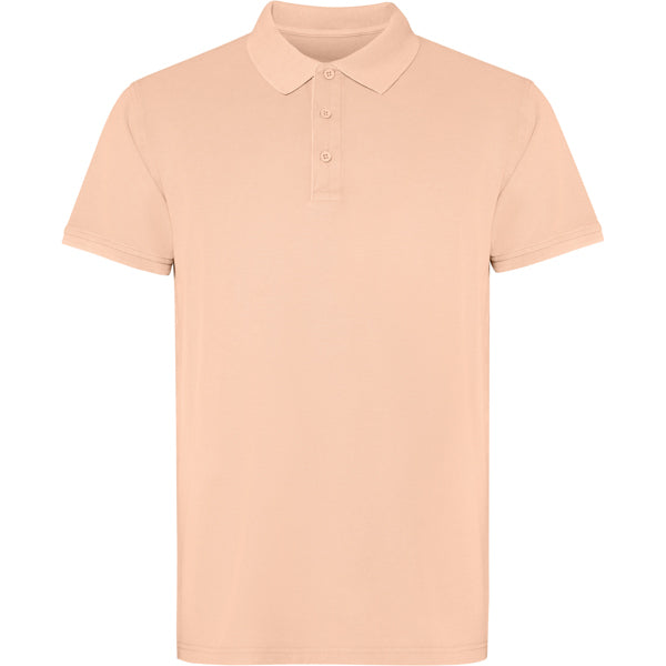 Roly Cobain unisex polo shirt in light papaya wash, ready for logo printing or embroidery