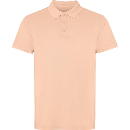 Roly Cobain unisex polo shirt in light papaya wash, ready for logo printing or embroidery