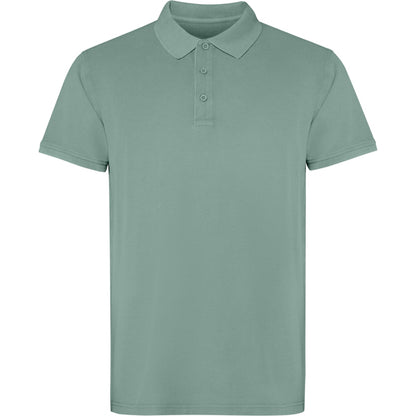 Roly Cobain unisex polo shirt in duck green wash, ready for logo printing or embroidery