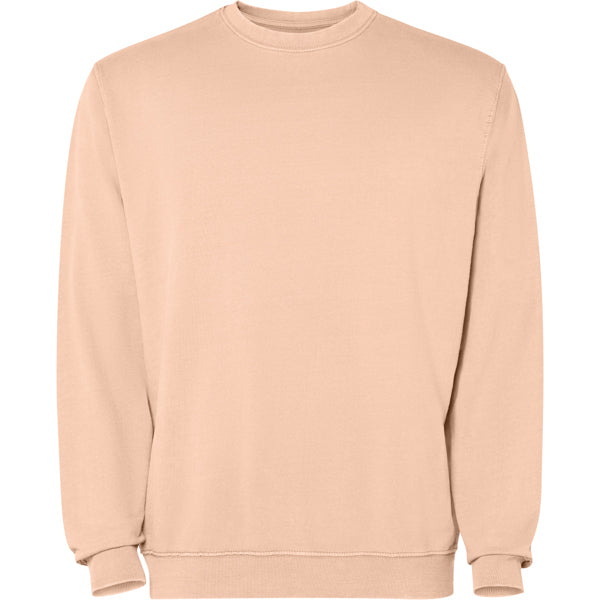 Roly Jaya unisex sweatshirt in light papaya wash, ready for logo printing or embroidery
