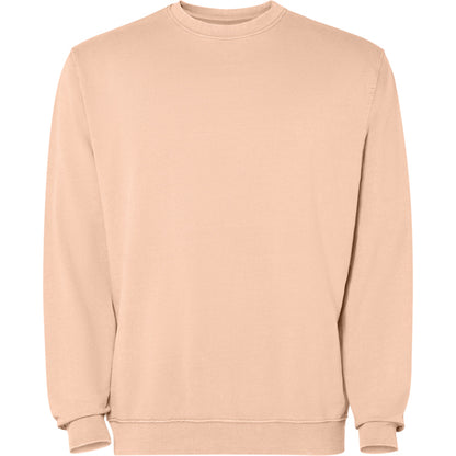Roly Jaya unisex sweatshirt in light papaya wash, ready for logo printing or embroidery