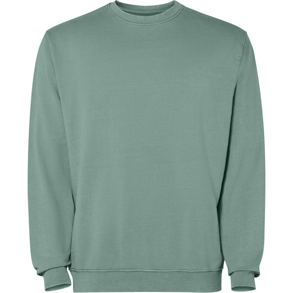 Roly Jaya unisex sweatshirt in duck green wash, ready for logo printing or embroidery