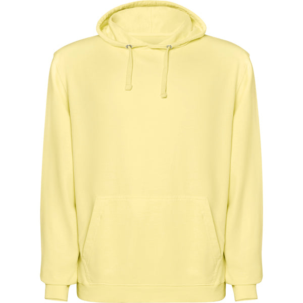 Roly Kenia unisex hoodie in sweet yellow wash, ready for logo printing or embroidery