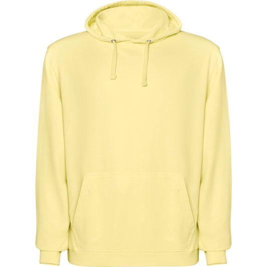 Roly Kenia unisex hoodie in sweet yellow wash, ready for logo printing or embroidery