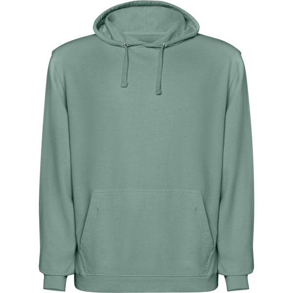 Roly Kenia unisex hoodie in duck green wash, ready for logo printing or embroidery