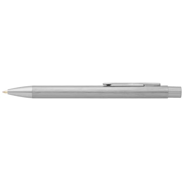 Majesty Recycled Aluminium Textured Pen promotional pen in gunmetal laser engraved with your company logo