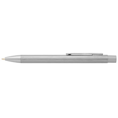 Majesty Recycled Aluminium Textured Pen promotional pen in gunmetal laser engraved with your company logo