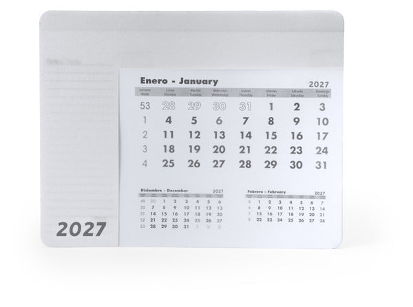 Stamina Serbal rectangular mouse pad in white, ready for logo printing