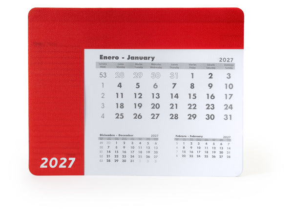 Stamina Serbal rectangular mouse pad in red, ready for logo printing