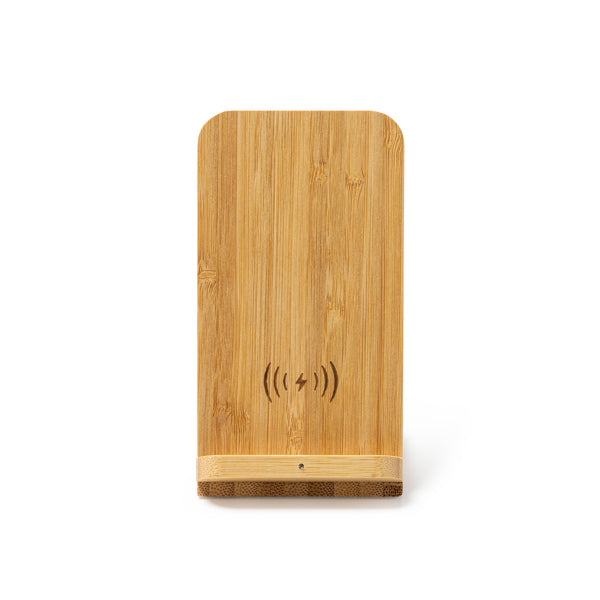 Stamina Gravity bamboo wireless charger in bamboo, ready for laser engraving
