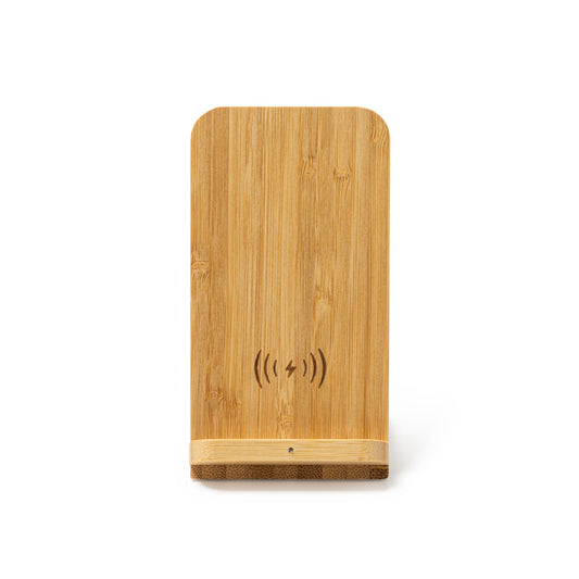 Stamina Gravity bamboo wireless charger in bamboo, ready for laser engraving
