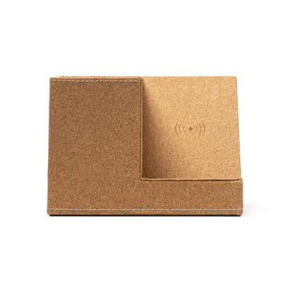 Stamina Promet natural cork wireless charger in beige, ready for laser engraving
