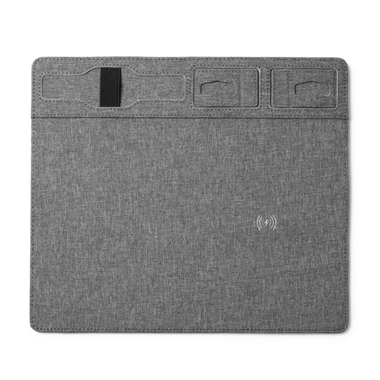 Stamina Demar RPET mouse pad in heather grey, ready for logo printing