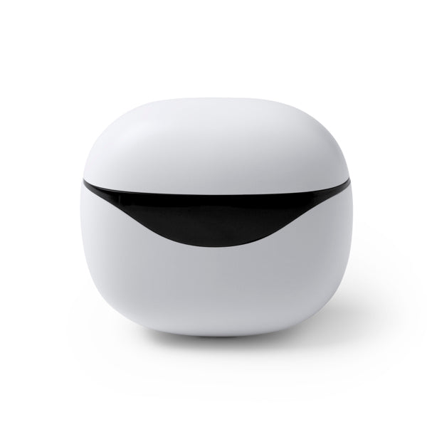 Stamina Tacet wireless noise-cancelling earbuds in white, ready for logo printing