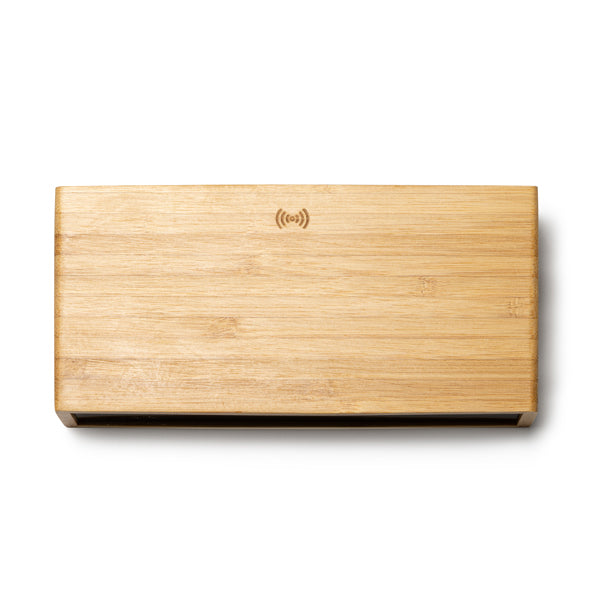 Stamina Duncer bamboo table clock in bamboo, ready for logo printing