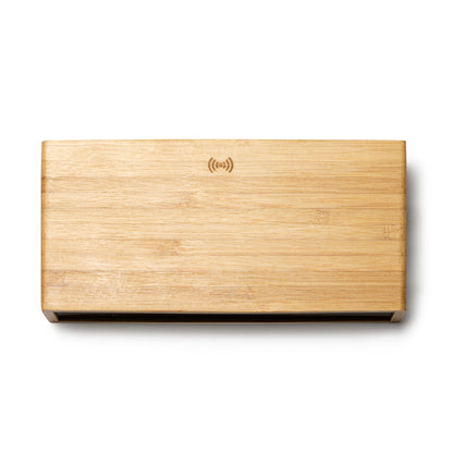 Stamina Duncer bamboo table clock in bamboo, ready for logo printing