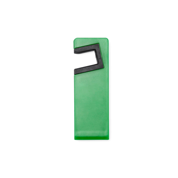 Stamina Kunir foldable mobile phone stand in fern green, ready for logo printing