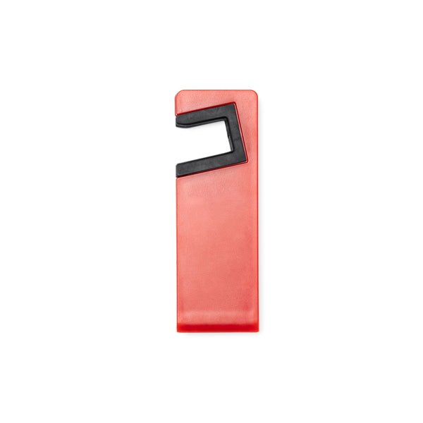 Stamina Kunir foldable mobile phone stand in red, ready for logo printing